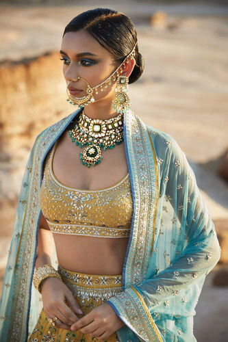 Kivyaa Lehenga, Mustard, image 3